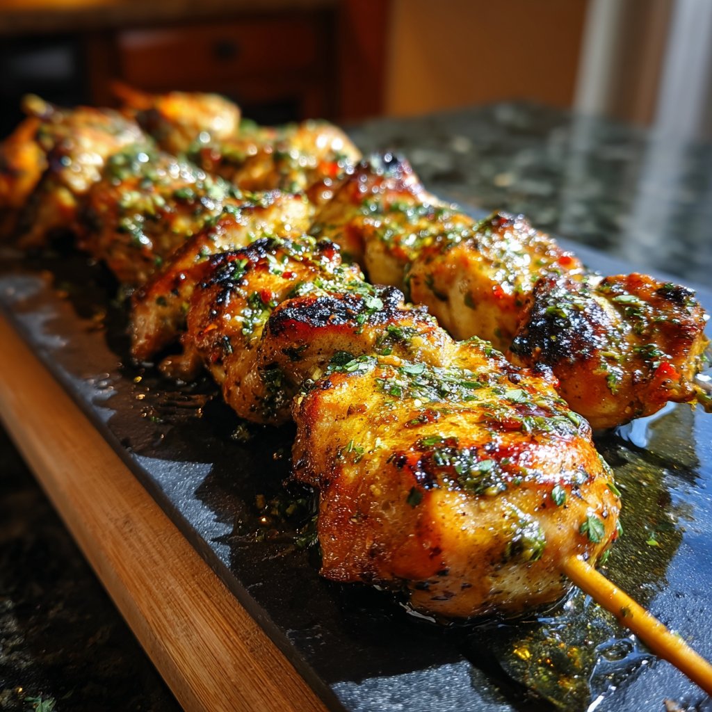 Lemon Thyme Chicken Skewers