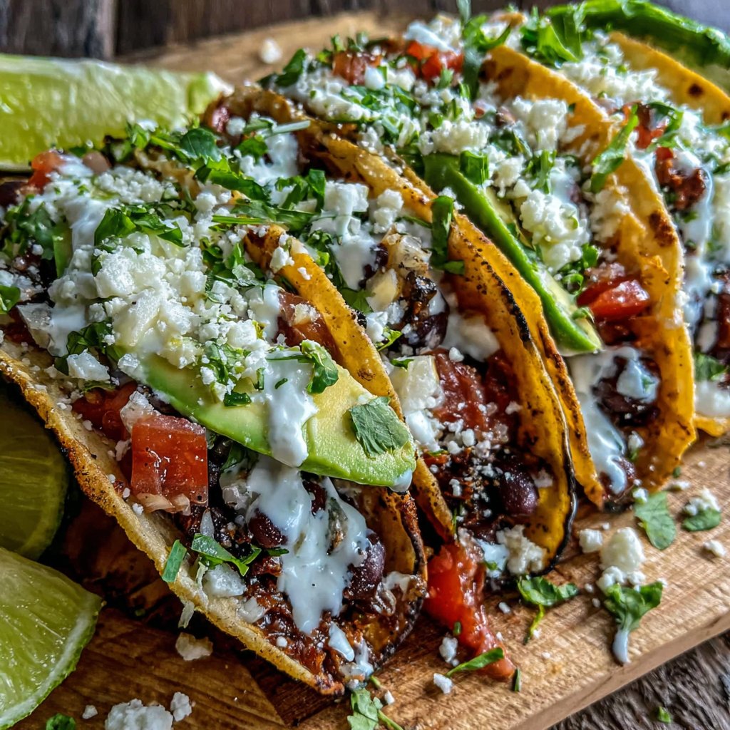 Spicy Black Bean Tacos