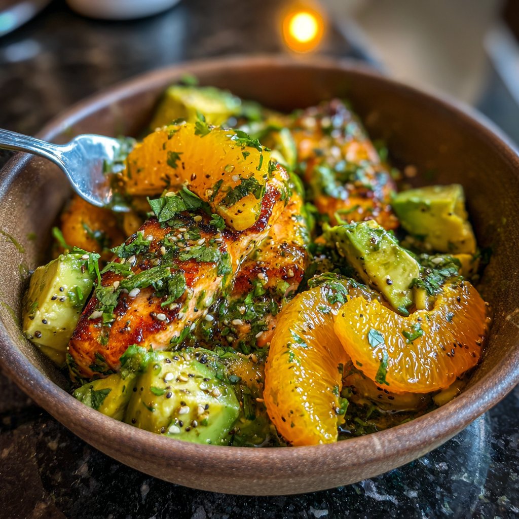 Avocado Citrus Salmon Bowl