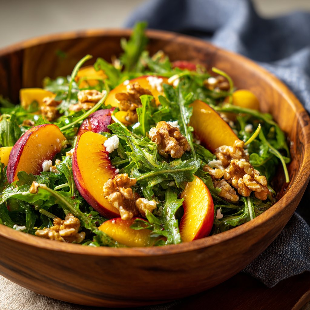Peach and Arugula Salad