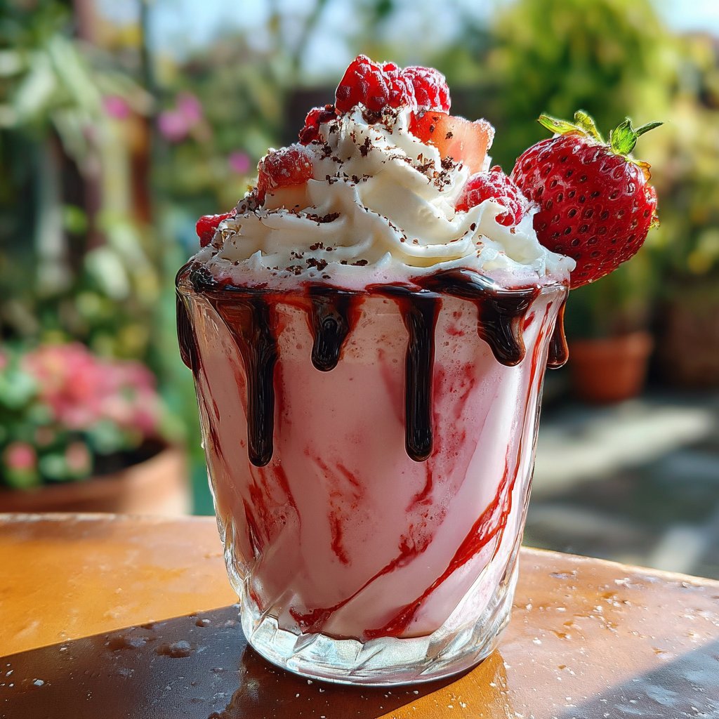 Decadent Strawberry Milkshake