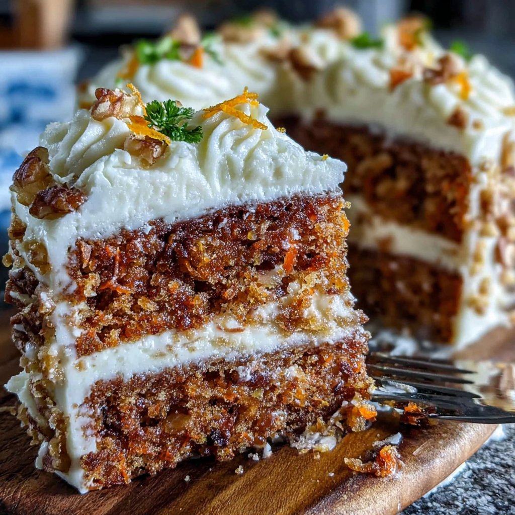 Carrot Cake with Fluffy Frosting